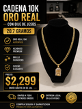 Cadena 10K Oro Real con Dije de Jesús – 20.7g